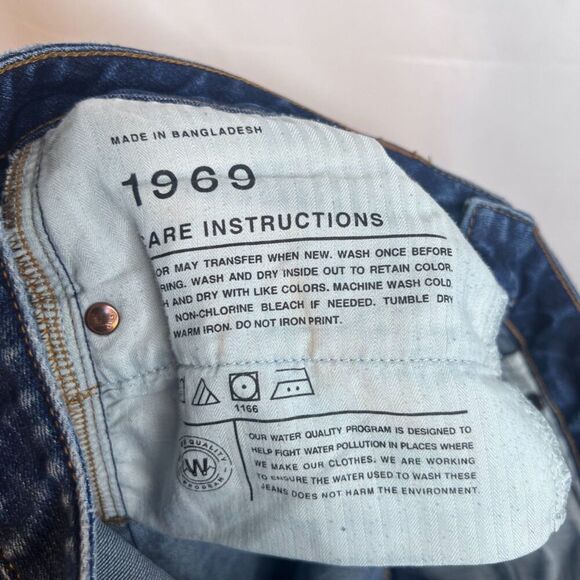 GAP Long & Lean Trouser Denim Blue Jeans Flare Size 30R - Picture 9 of 11